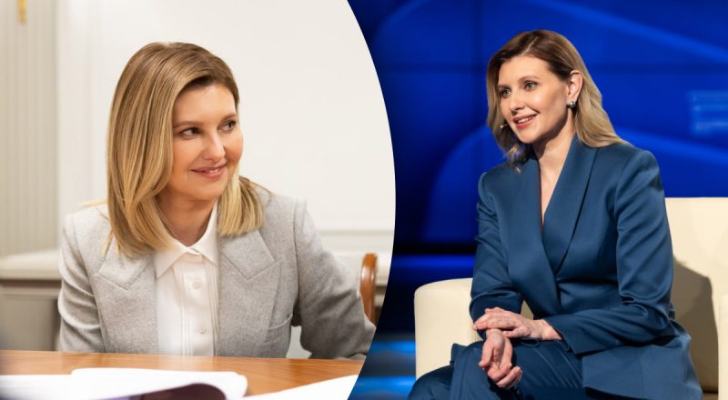 Серая леди: Елена Зеленская появилась в детской больнице в элегантном монолуке