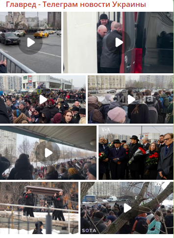 В Москве похороны Навального: тысячи людей возле храма выкрикивают 'Нет войне'