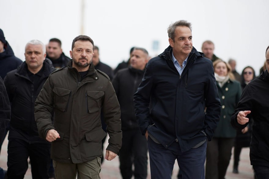 Зеленський разом із грецькою делегацією в Одесі в день удару РФ 6 березня