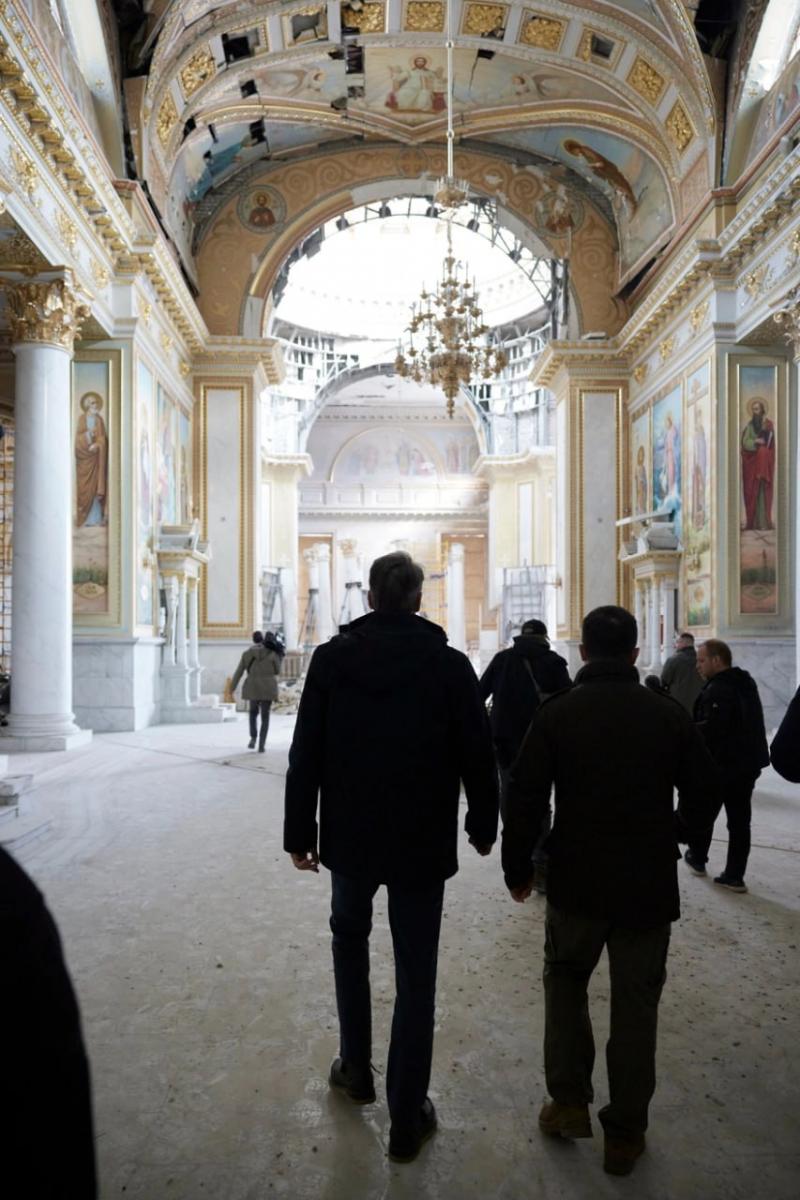 Зеленський разом із грецькою делегацією в Одесі в день удару РФ 6 березня