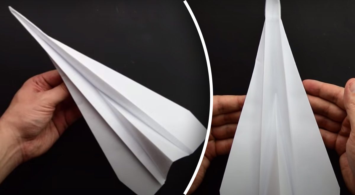Самолет оригами из бумаги. Схема сборки самолета для детей