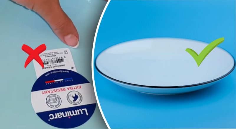 "Не останется и следа": как удалить липкую наклейку с новой посуды