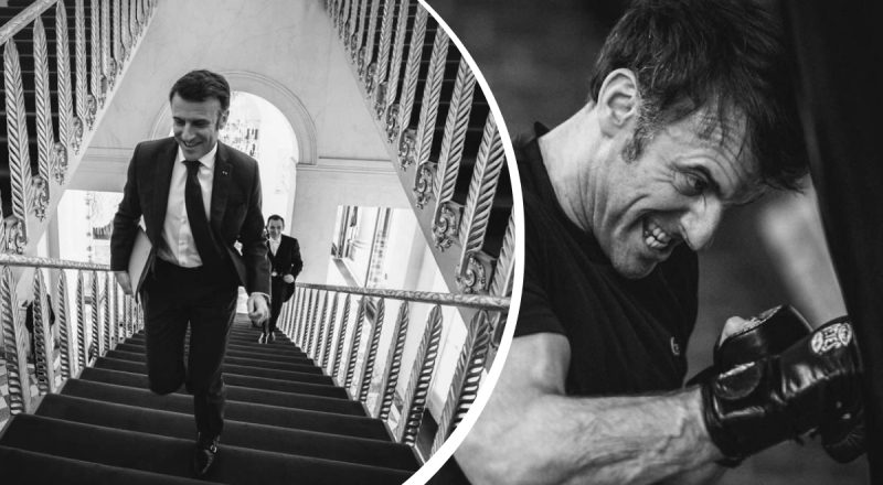 Гарячий Макрон показав накачане тіло в залі: мережа вибухнула мемами