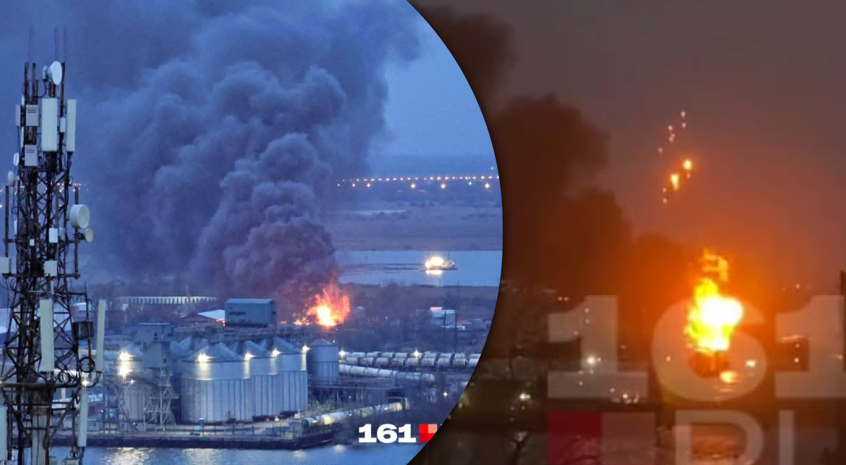 В Ростове прогремела серия взрывов: вспыхнул пожар возле зернового терминала