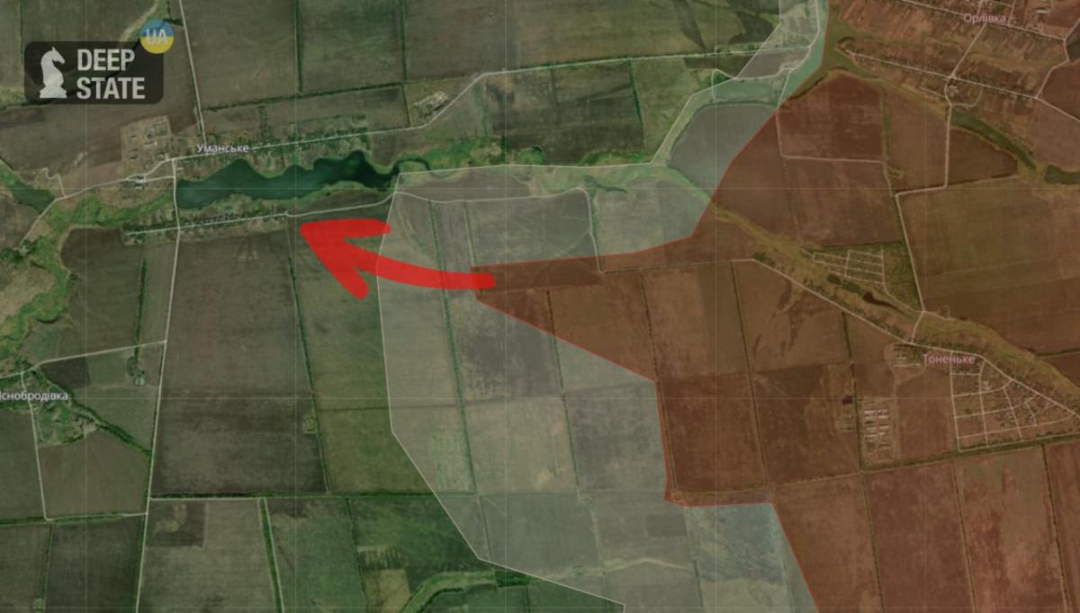 Оккупанты взяли под контроль посадки между Тоненьким и Уманским - DeepState Оккупанты взяли под контроль посадки между Тоненьким и Уманским - DeepState
