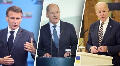Макрон тисне на Байдена та Шольца: у WSJ розкрили їх позицію щодо РФ Макрон тисне на Байдена та Шольца: у WSJ розкрили їх позицію щодо РФ