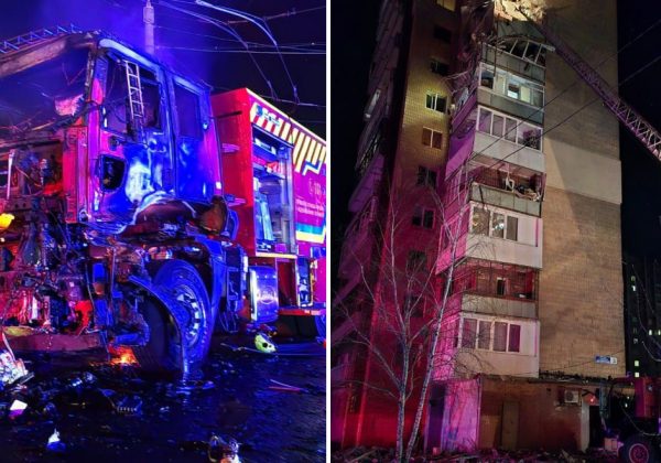 РФ атакувала Харків "Шахедами": під час повторного удару загинули троє рятувальників