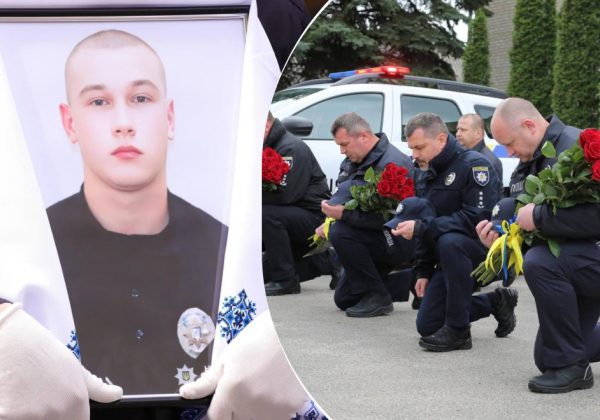 Всі плакали і стояли на колінах: на Вінниччині попрощались із убитим поліцейським