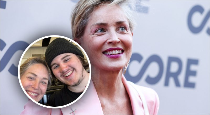 Шерон Стоун показала фанатам дорослого прийомного сина