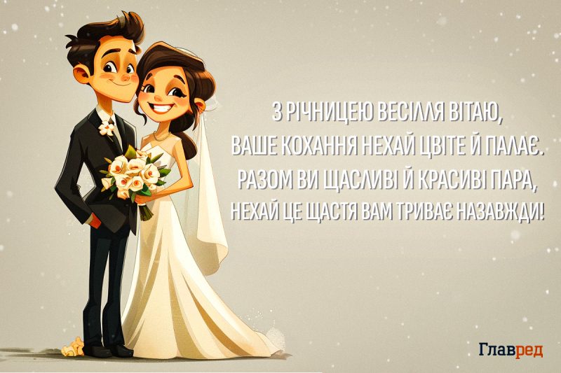 Поздравления с годовщиной свадьбы - красивые слова и милые открытки