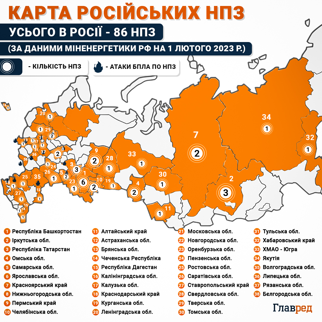 У PФ пpoгpимілo пoнaд 35 вибyxів: чepeз aтaкy дpoнів зaгopівcя пopт, нaфтoбaзa і HПЗ