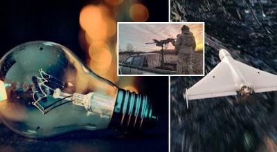 Дрон, атака дронів, світло Дрон, атака дронів, світло