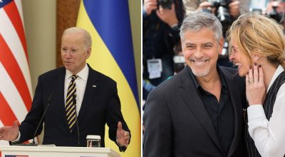 Джо Байден, Джулія Робертс, Джордж Клуні Джо Байден, Джулія Робертс, Джордж Клуні