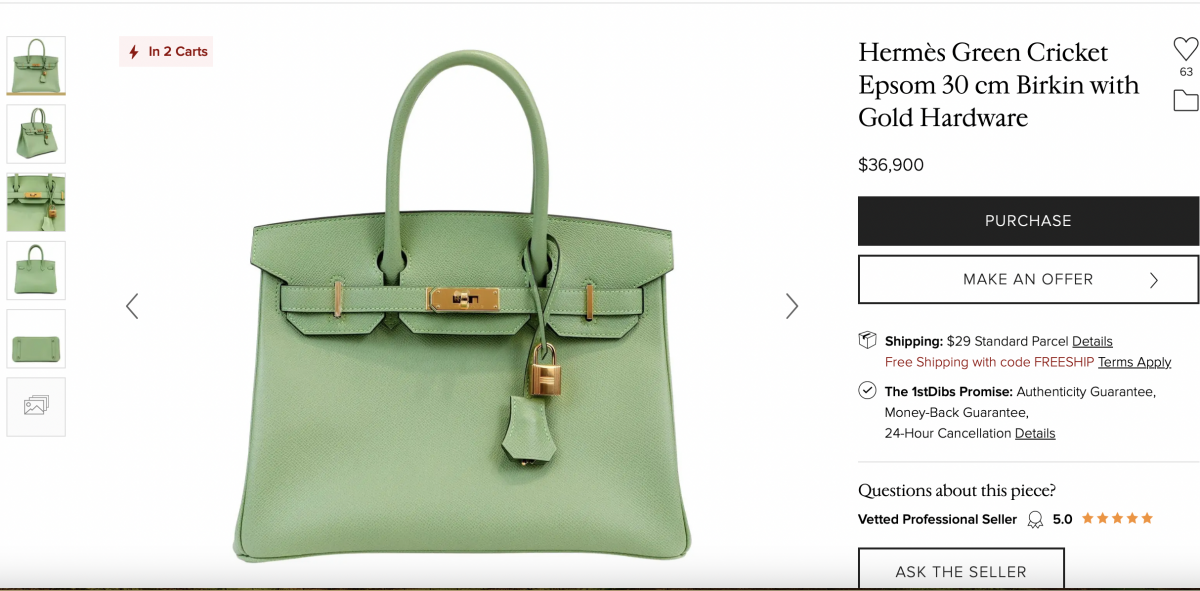 Сумка Біркін із золотою фурнітурою Сумка Біркін із золотою фурнітурою