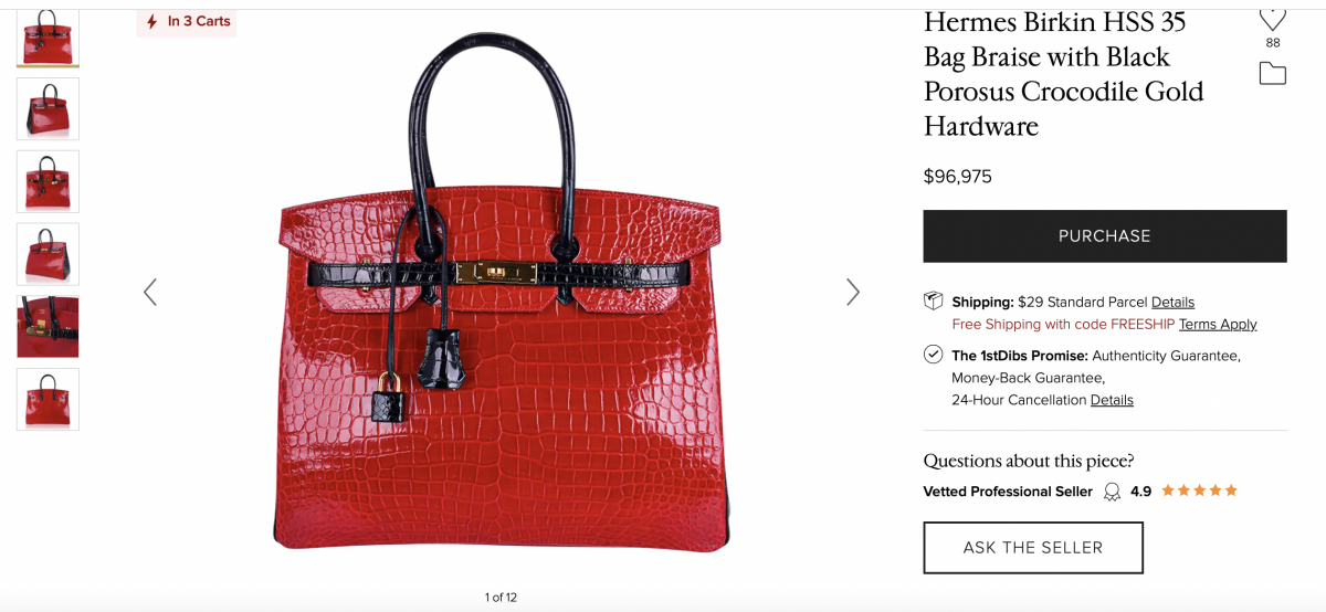 Крокодиляча сумка, вартістю майже 100 000 доларів Крокодиляча сумка, вартістю майже 100 000 доларів