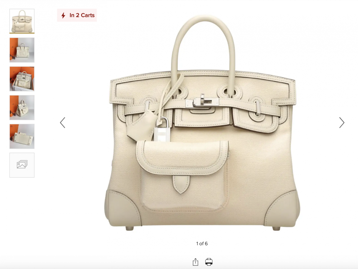 Лімітована Біркін у білому кольорі Лімітована Біркін у білому кольорі