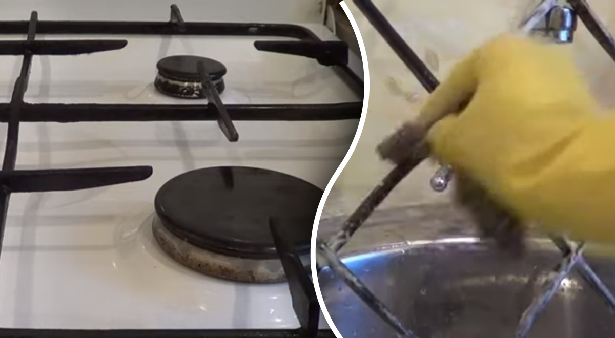 Невероятно простой метод: как очистить решетку газовой плиты содой