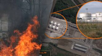 Продолжается масштабный пожар на российском НПЗ под Ростовом: спутниковые снимки