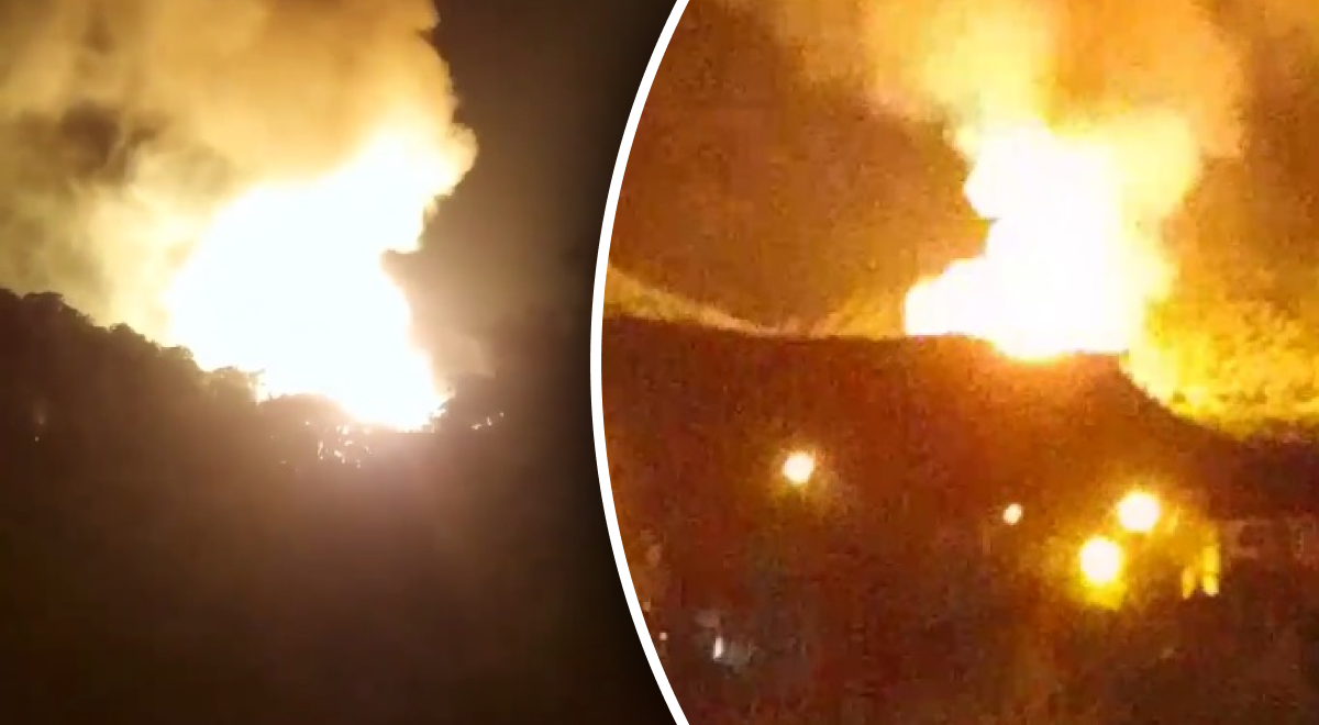В Крыму взорвался газораспределительный узел: вспыхнул масштабный пожар