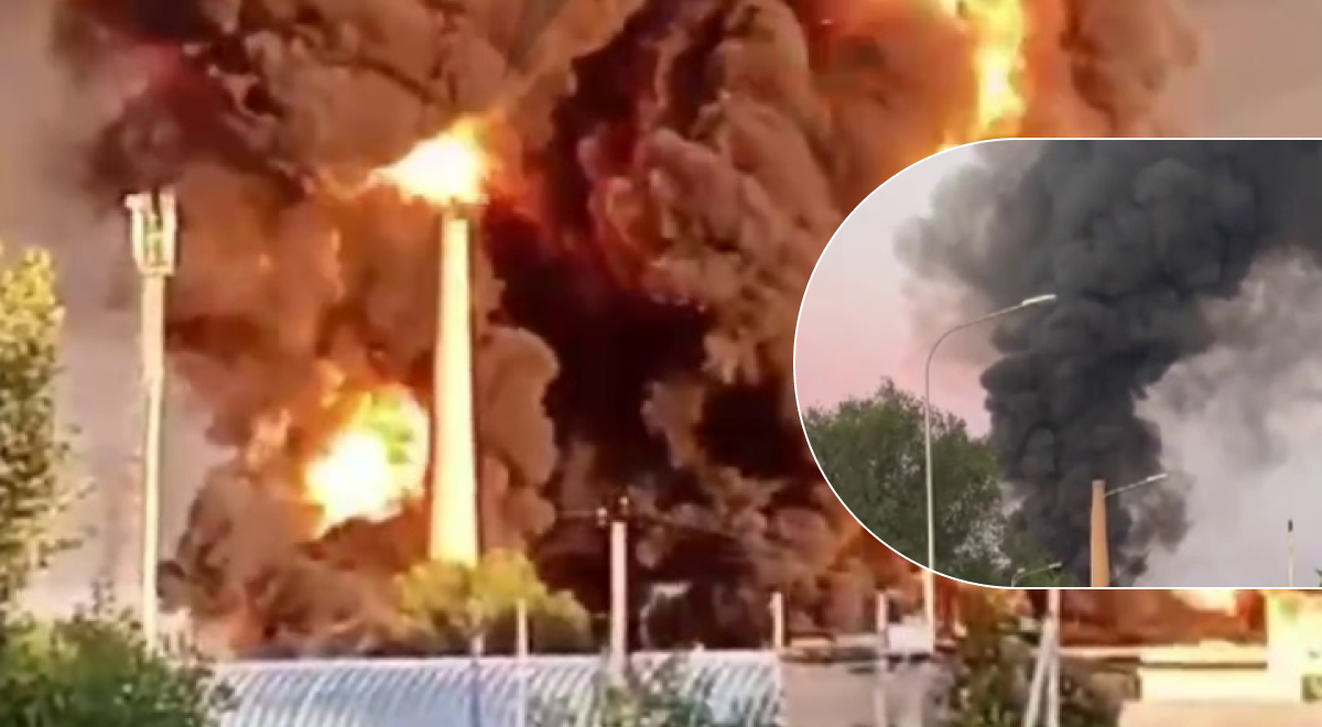 РФ массированно атаковали дроны: взорвана нефтебаза, горит подстанция