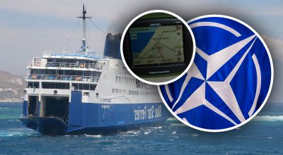 Корабль НАТО, флаг НАТО, GPS