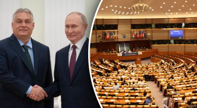 Орбан и Путин, Европарламент Орбан и Путин, Европарламент