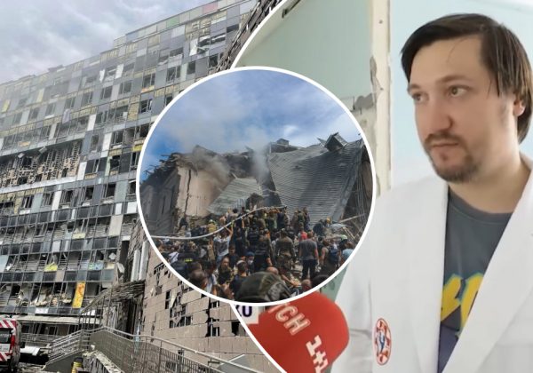 Осколок влетів у спину: що відомо про лікаря у закривавленій формі з Охматдиту