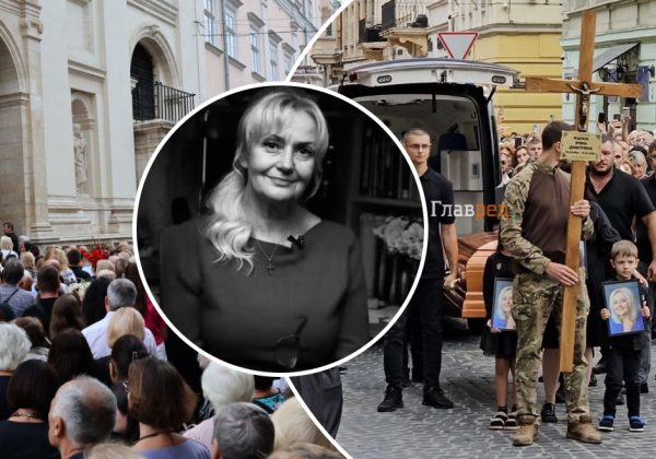 Онуки несуть портрети, сотні людей стоять біля храму: у Львові прощаються з Іриною Фаріон