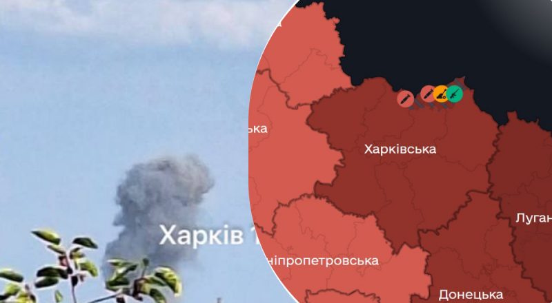 Потужний вибух і величезний стовп диму: росіяни влупили КАБом по Харкову