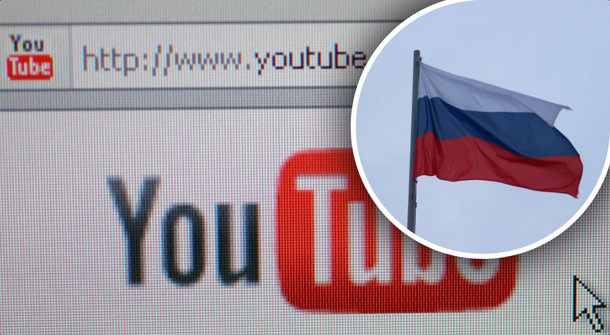 YouTube, флаг РФ