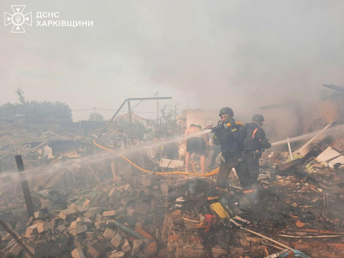 Наслідки удару по селу Черкаська Лозова