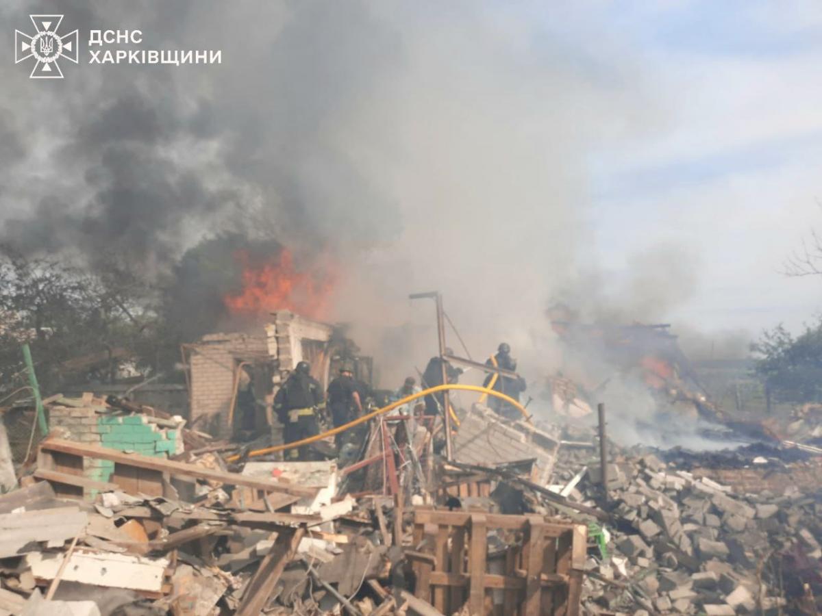 Наслідки удару по селу Черкаська Лозова