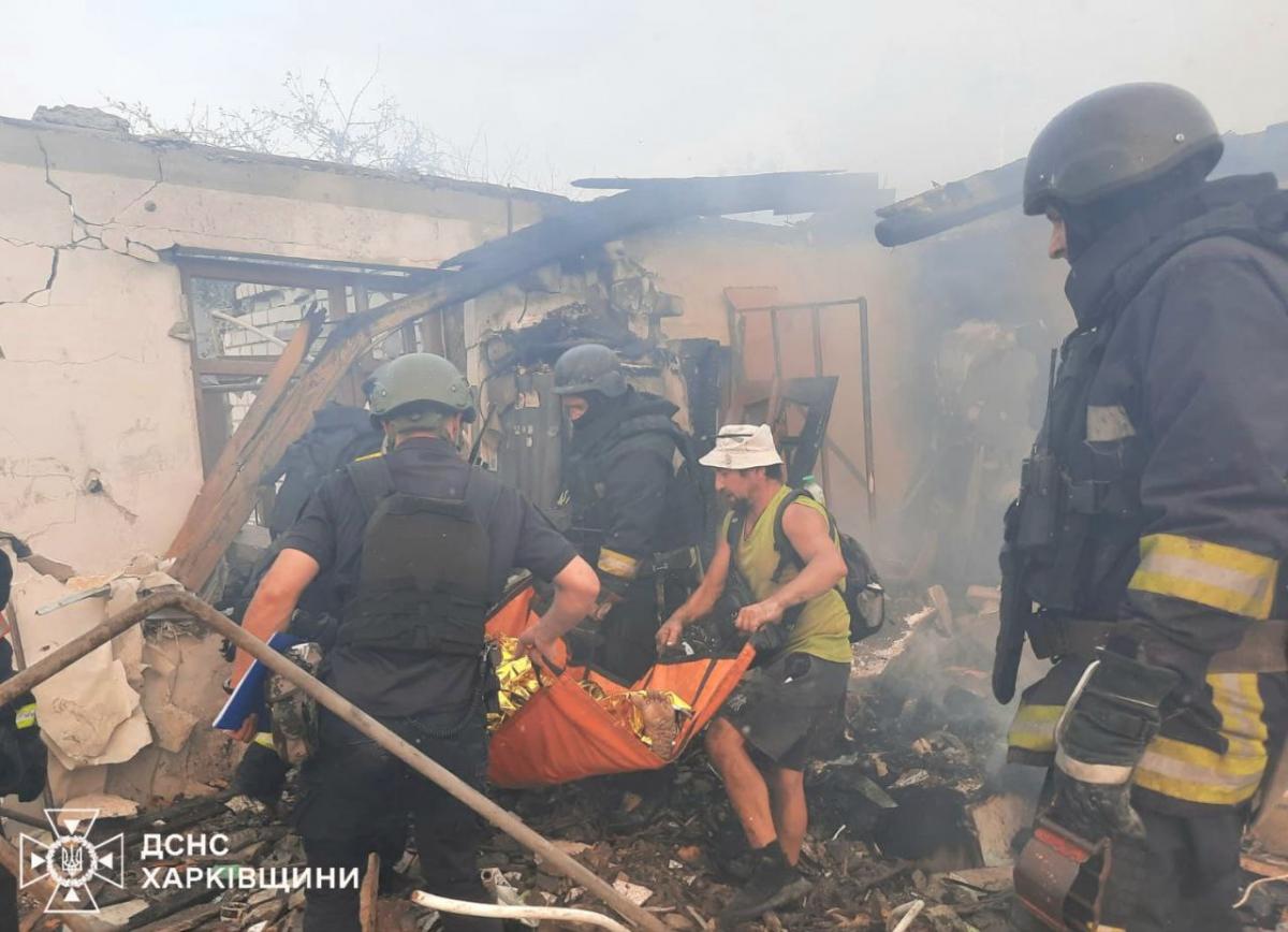 Наслідки удару по селу Черкаська Лозова