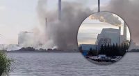 Масштабна пожежа на Рязанській ГРЕС: очевидці повідомляють про вибух
