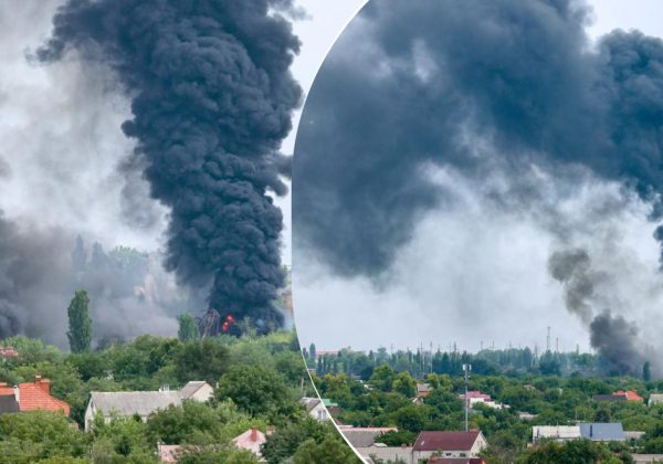 Летіли ракети і серія вибухів: Луганськ весь у диму після потужних "прильотів"