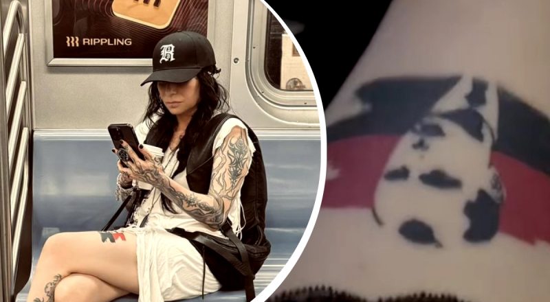 Співачка, яка виступала в Росії, набила собі Бандеру на стегні