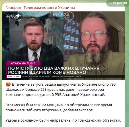 Анатолий Храпчинский об ударах РФ по Украине