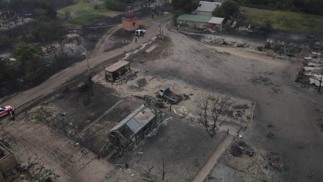 Лісова пожежа знищила село Студенок у Харківській області