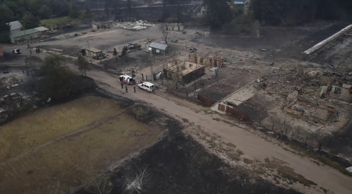 Лісова пожежа знищила село Студенок у Харківській області