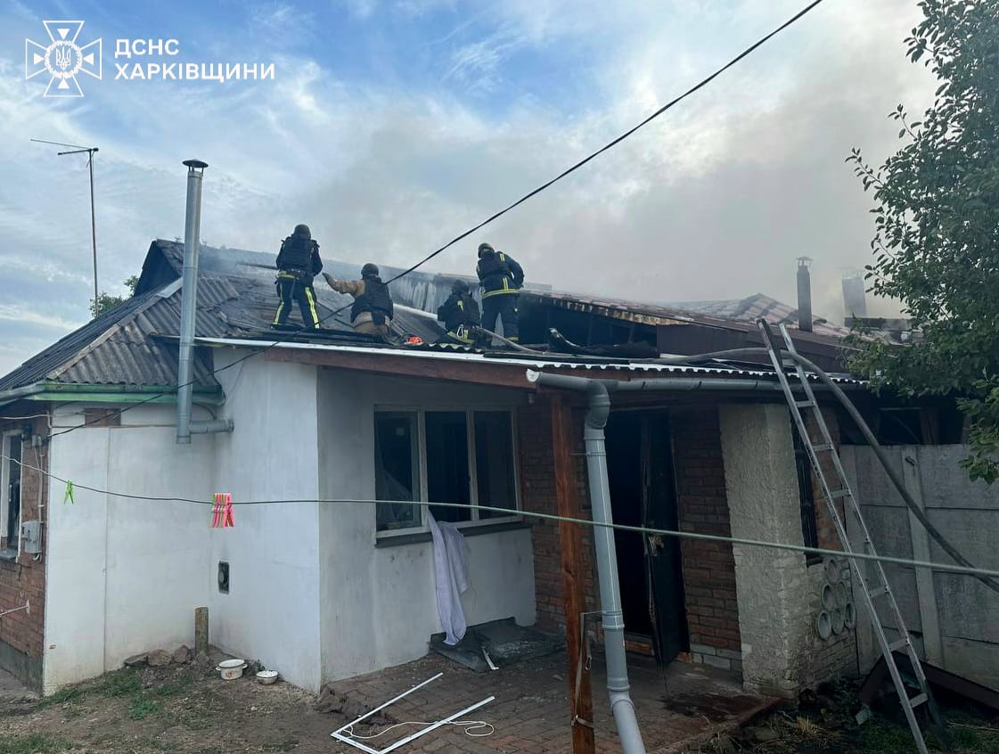 Обстріл міста Дергачі в Харківській області