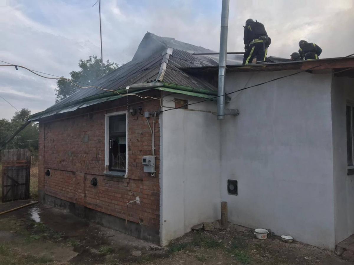 Обстріл міста Дергачі в Харківській області