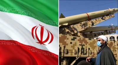 Іранські ракети, прапор Ірану Іранські ракети, прапор Ірану