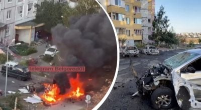 На російський Бєлгород 'посипалися' снаряди: місто накрив дим, палають будинки та авто На російський Бєлгород 'посипалися' снаряди: місто накрив дим, палають будинки та авто