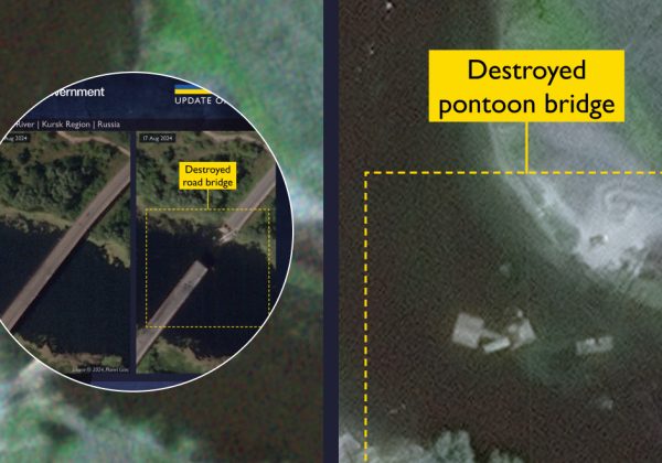 Британська розвідка показала знищені мости в Курській області
