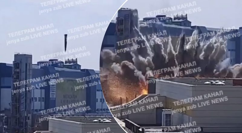 Було пряме влучання і жорсткий вибух: моторошне відео з моментом удару по Харкову