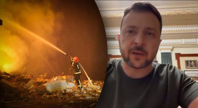 "Люди досі під завалами": Зеленський розкрив наслідки удару РФ по Полтаві
