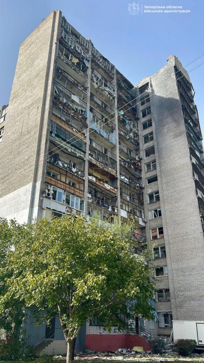 Наслідки удару по Запоріжжю