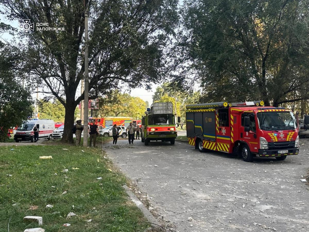 Наслідки удару по Запоріжжю