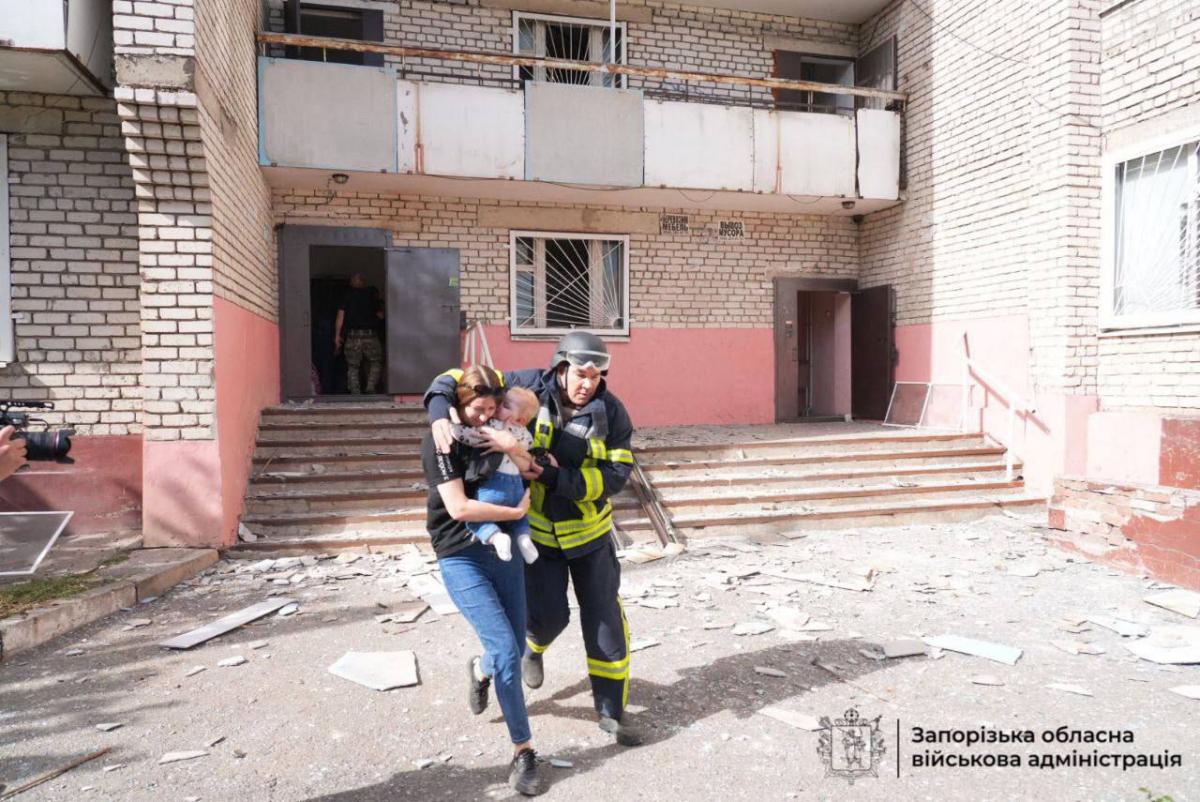 Наслідки удару по Запоріжжю