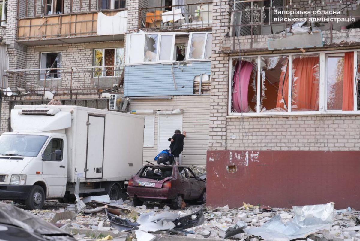 Наслідки удару по Запоріжжю